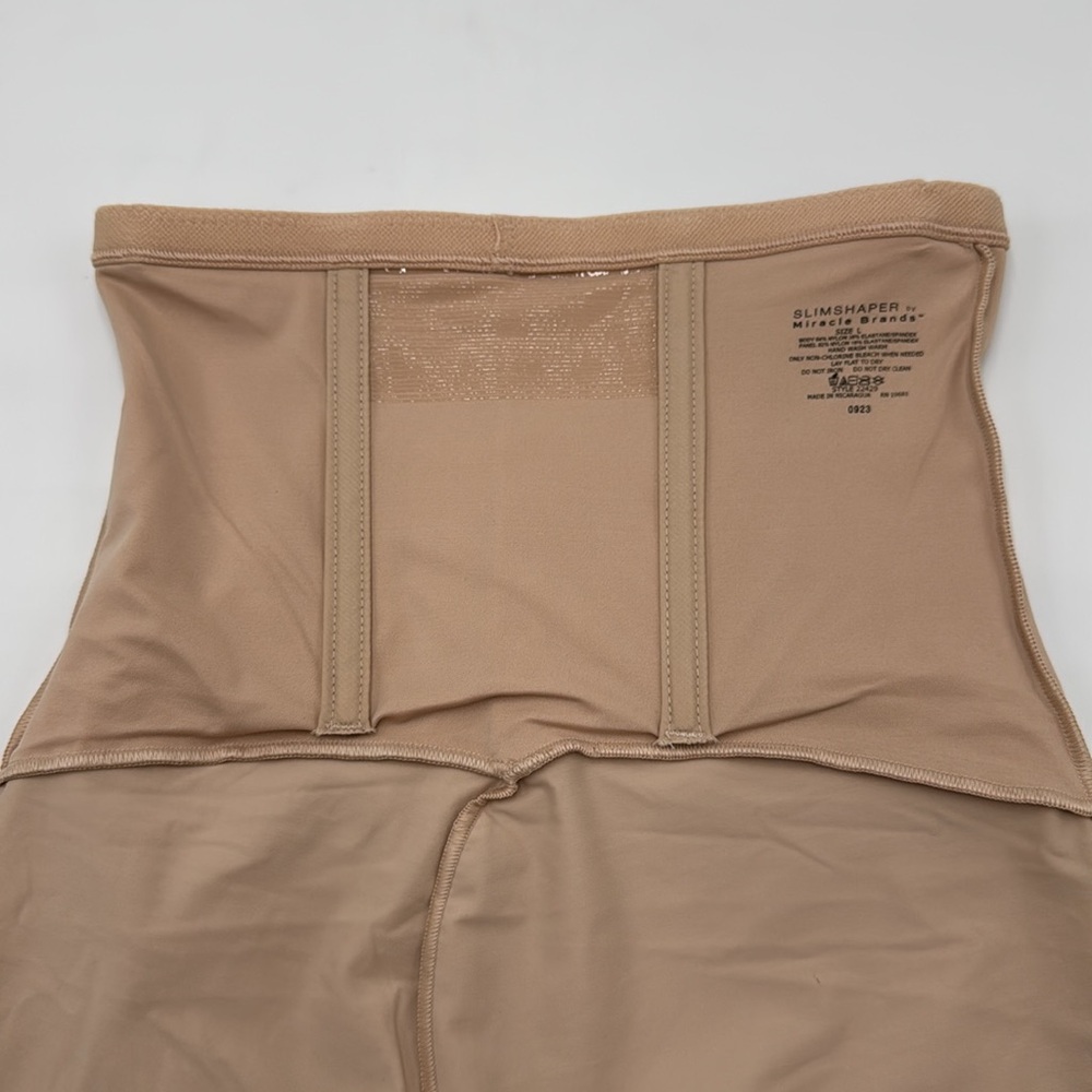 NWT Slim-Shaper by Miracle Brands Hi-Waist Thigh Slimmer - Size L (Nude) - Picture 10 of 12